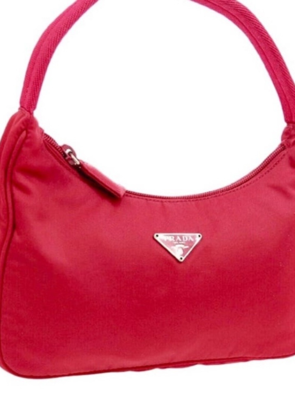 Prada⭐️Mini Bag.. Bright Red Nylon Hobo Shoulder Bag